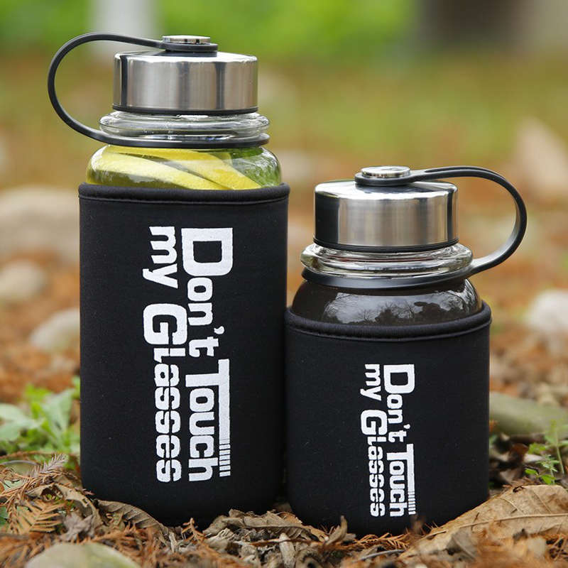 ポータブル 1000 ミリリットルガラススポーツウォーターボ - Outdoor Sport Glass Water Bottle のレビューと価格