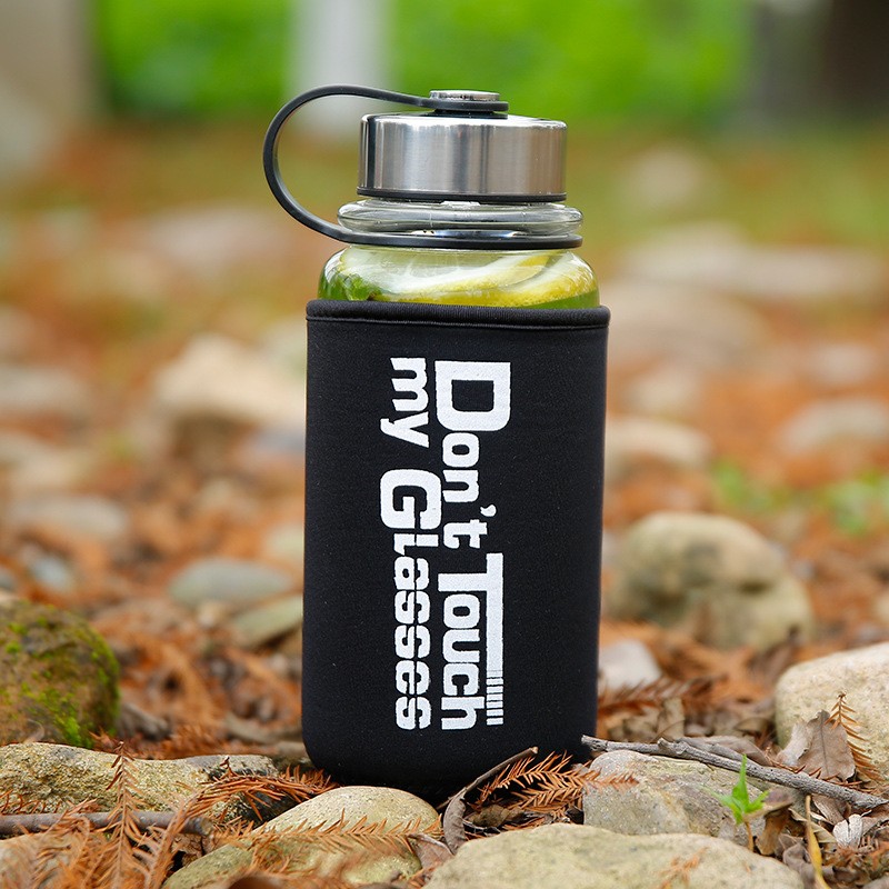 ポータブル 1000 ミリリットルガラススポーツウォーターボ - Outdoor Sport Glass Water Bottle のレビューと価格