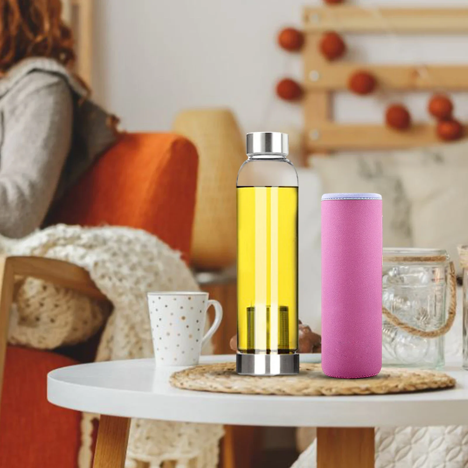 ガラス製スポーツ用水筒、茶こし付きタンブラー、ドリンクウェア - Outdoor Sport Glass Water Bottle のレビューと価格