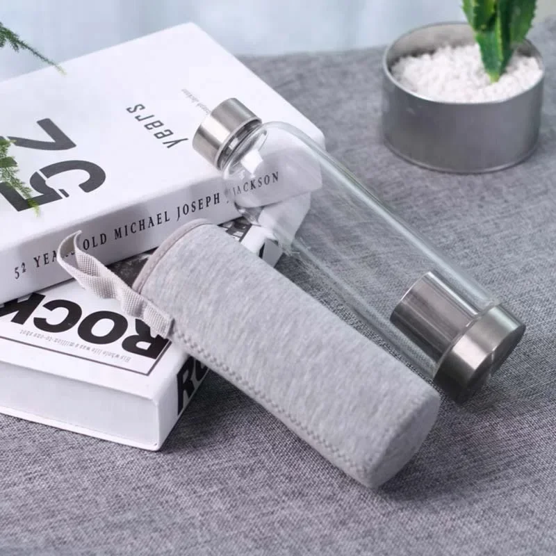 ガラス製スポーツ用水筒、茶こし付きタンブラー、ドリンクウェア - Outdoor Sport Glass Water Bottle のレビューと価格