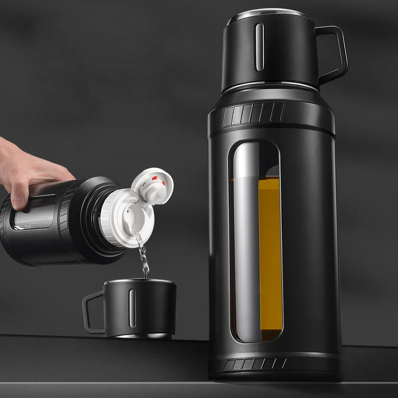 大容量2Lガラス製水筒、ストレーナー・インフューザーフィルタ - Outdoor Sport Glass Water Bottle のレビューと価格